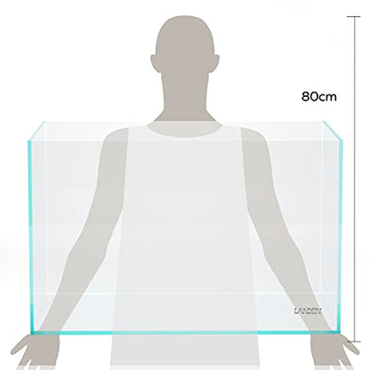 90P 55 Gallon Rimless Low Iron Aquarium Tank,W35.4×D19.7×H19.7 in(90x50x50cm) 10mm Thickness with Black Nano Foam Leveling mat Included - size: 55Gal W35.4×D19.7×H19.7 in(90x50x50cm)