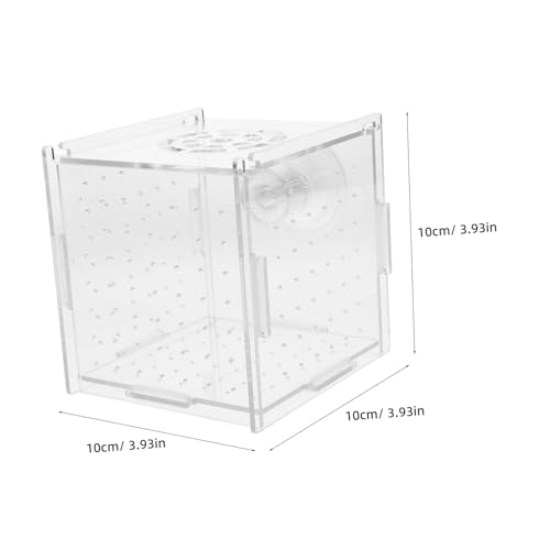 VICASKY Acrylic Fish Breeding Box Isolation Tank for Small Fish and Shrimp Aquarium Hatchery Incubator Cups Compact and Versatile Divider for Optimal Breeding Environment