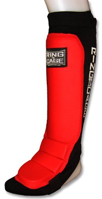 Grappling Shin Instep - Coverd Back for MMA, Muay Thai, Kickboxing - Blue - size: Large