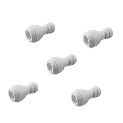 Lemoy 1/4 inch Union Reducer 3/8 inch Fitting Connection Parts for Water Filters/Reverse Osmosis RO Systems (5pack) - style: 1/4"-3/8" Straight Reducer(5)