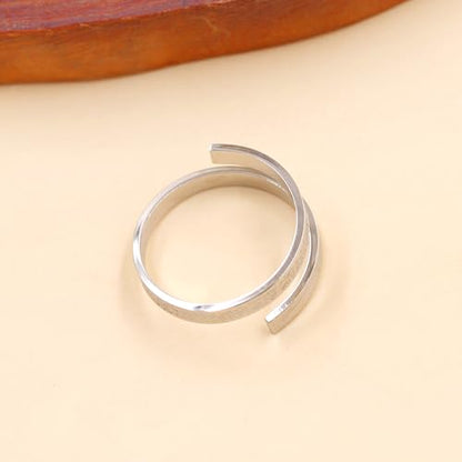 Ayatul Kursi Ring - Elegant Openable Ring for Women, Crafted from Durable Stainless Steel, Features Beautiful Arabic Calligraphy, Perfect for Muslim Women LCS-YA4978 - color: White