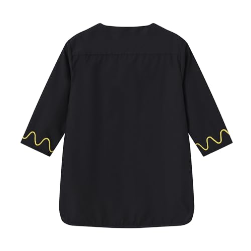 Boys Muslim Thobe Islamic Clothing Kids Muslim Prayer Clothes for Boys Eid Outfit Toddler Kaftan Ramadan Shirt Pants - color: Black, size: 4-5T