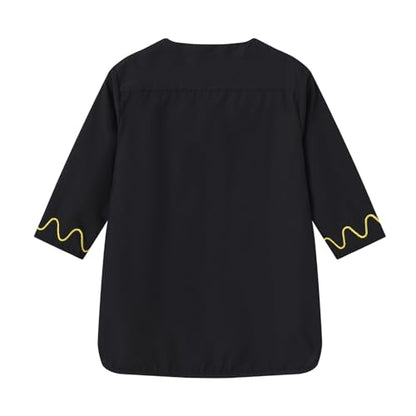 Boys Muslim Thobe Islamic Clothing Kids Muslim Prayer Clothes for Boys Eid Outfit Toddler Kaftan Ramadan Shirt Pants - color: Black, size: 3-4T