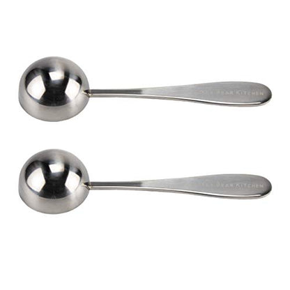 15 ml Tablespoon Measuring Scoops Spoons, Polished Stainless Steel, Set of 2 - color: Polished Stainless Steel, size: 15 ML Tablespoon Measuring Scoop Spoon