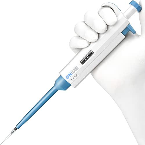 ONiLAB Lab Micropipette, Single Channel Adjustable Pipettor, 0.1-2.5ul | Manual Micropipette, High Precision Design, Accurate Liquid Transfer, Ergonomic Design - style: 0.1-2.5ul