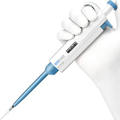 ONiLAB Lab Micropipette, Single Channel Adjustable Pipettor, 0.1-2.5ul | Manual Micropipette, High Precision Design, Accurate Liquid Transfer, Ergonomic Design - style: 0.1-2.5ul