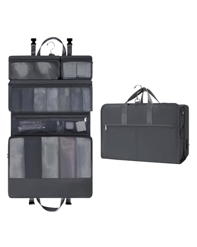ECOHUB Hanging Travel Closet Portable Luggage Organizer Packing Bag,Grey - color: Grey