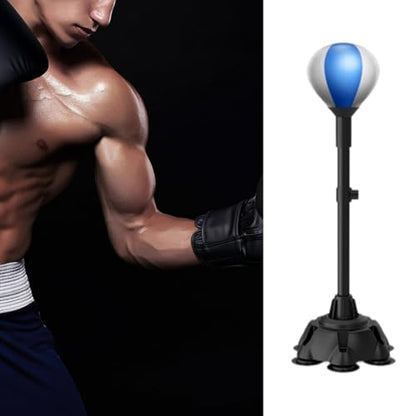 High-Speed Boxing Ball Set for Home Gym Training - color: Blue Silver