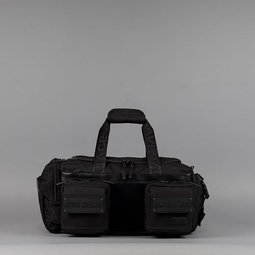 WOLFpak 30L Perfect Duffle Bag (Nightshade) Tactical Gym Bag Hardshell Base 1000D Waterproof Travel Carry On with Shoe Compartment, Dual Cup Holders, Laptop Sleeve & Molle Straps - color: Nightshade