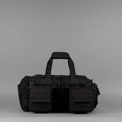 WOLFpak 30L Perfect Duffle Bag (Nightshade) Tactical Gym Bag Hardshell Base 1000D Waterproof Travel Carry On with Shoe Compartment, Dual Cup Holders, Laptop Sleeve & Molle Straps - color: Nightshade