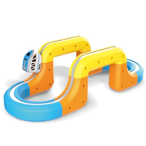 TIALLOW Magnetic Train Toy Gifts for Kids Age 3 4 5 6 7,Magnetic Electric Train Set for Toddlers 3-5,Birthday Gifts for Boys Girls 4-7 Years Old(Blue-18PCS) - color: Blue-18pcs