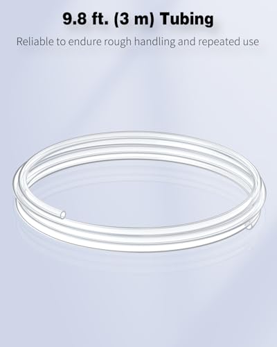 Pawfly 9.8 Feet Aquarium Airline Tubing, ID 3/8" Clear PVC Flexible Plastic Tube for Aquarium Garden Pond Fountain - size: 3/8" ID, style: 9.8 Feet