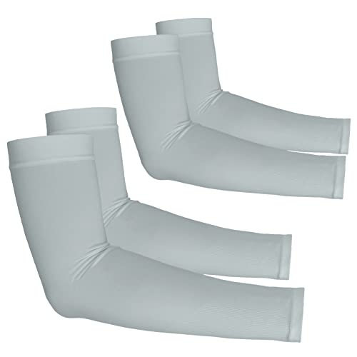 YESLIFE UV Sun Protection Arm Sleeves for Men & Women,UPF 50 Cooling Sports Sleeve - color: Grey (2), size: 2 Pairs