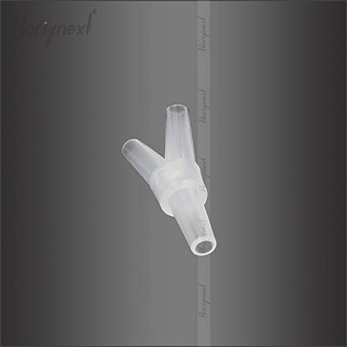 5/32" Polypropylene Y-Shaped 3-Way Barbed Hose Fitting, 4 Pcs | Y-shaped design splits one inlet into two angled outlets for air hoses and water pipes; supports routing and repair projects - style: 4pcs, 5/32" O.D.