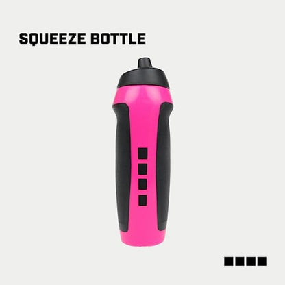 Capelli Sport Sports Water Bottle, Plastic Squeeze Water Bottle with Easy Open Nozzle and Grip Panels, Pink - color: Pink