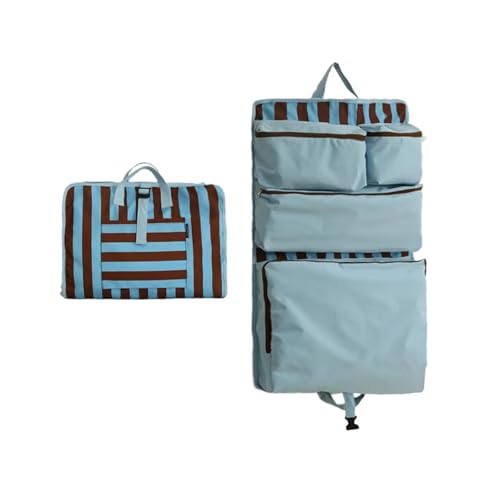 4-in-1 Hanging Travel Suitcase Organizers for Travel Accessories Essentials - color: Blue Coffee