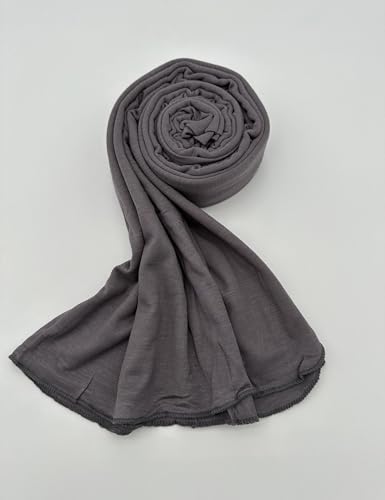 Premium Jersey Hijab Scarf for Women - Muslim Head Scarf - color: Graphite Grey