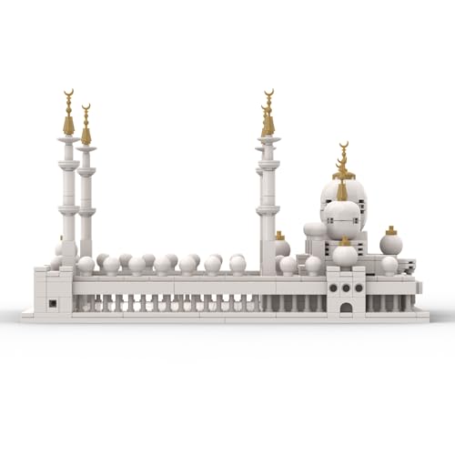 sterope Abu Dhabi Mosque Sheikh Zayed Grand Mosque Building Blocks, Assembly Toy, World Landmark Model, Muslim Architecture Plastic Set Eid al Fitr Gift