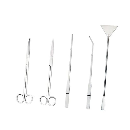 COLLBATH Stainless Steel Tweezer Scissors for Aquarium Aquascaping Kit Plant Care Tools Set