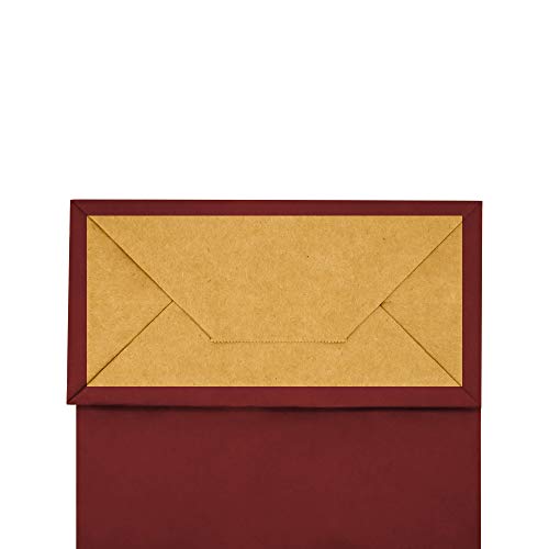 bagmad 100 Pack 8x4.75x10 Inch Medium Red Gift Paper Bags with Handles Bulk, Kraft Bags, Craft Grocery Shopping Retail Party Favors Wedding Business Sacks (Red, 100pcs) - color: Red