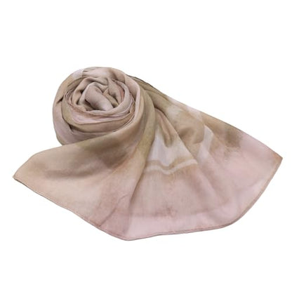 ZGMYC Watercolour Floral Printed Hijab Scarf for Women Soft Modal Cotton Instant Hijab Head Wraps Shawls Long Scarves - color: Color 28