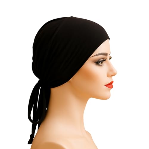 The Grip Cap Non-Slip Hijab Undercap for Women – Breathable Under Hijab Cap – Athletic & Daily Wear–Black & Lilac - color: Black