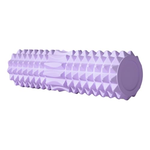 Solid Foam Roller Yoga Stick Roller Dual-Zone Leg Muscle Relaxation Deep Massage Relaxation Pain Relief (Purple (Solid)) - color: Purple (Solid)
