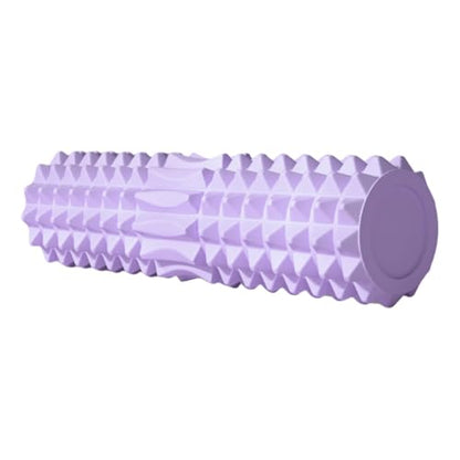 Solid Foam Roller Yoga Stick Roller Dual-Zone Leg Muscle Relaxation Deep Massage Relaxation Pain Relief (Purple (Solid)) - color: Purple (Solid)