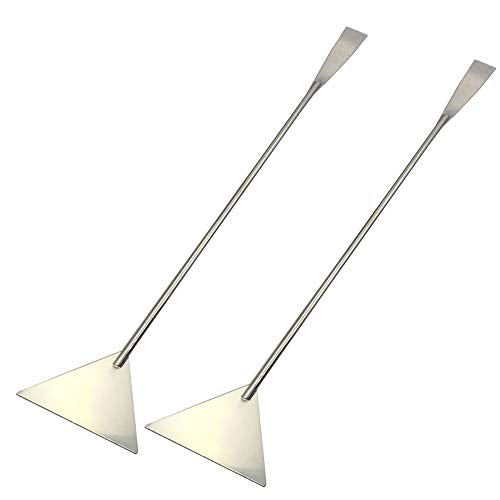 2 Pcs Stainless Steel Aquarium Spatula Long Sand Scrapers Fish Tank Aquatic Plant Tools