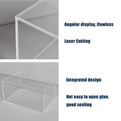 Transparent Acrylic Box Sink Tray, 5cm/2in High Shooting Props Display Box Desktop Storage Box Drawer Rack(25x10x5cm/9.8x3.9x2in) - size: 25x10x5cm/9.8x3.9x2in