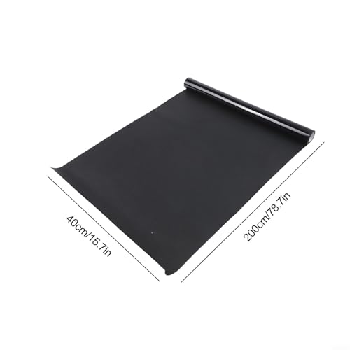 Black Aquarium Background Static Cling Fish Tank Backdrop, PVC Waterproof Wallpaper for Enhancing Aquatic Aesthetics and Hiding Wires(40 * 200cm) - size: 40*200cm