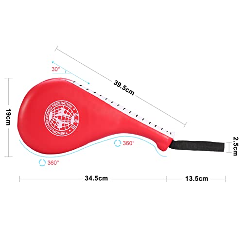Kickboxing Strike Pad, PU+EVA Black Blue Red Boxing Pad Taekwondo Training Strike Pad Kickboxing Pad for Batting Practice of Taekwondo Martial Art Etc
