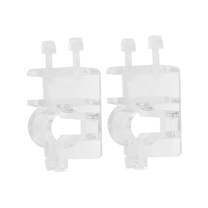 SUNGOOYUE Aquarium Hose Holder Acrylic Soft Tube Fixture 2PCS for 12-16mm Pipe, Hot Bent Transparent Tube Clamp, Keyhole Fit and Screw Mount for Fish Tank Wall 5-15mm