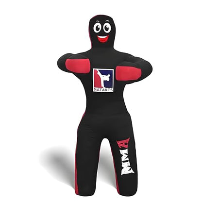 MMA Grappling Punching Dummy for Kids Combat Sports BJJ jiu Jitsu Judo Karate Taekwondo Wrestling Buddies Tackling and Boxing Dummies (47" / 4 Feet) - UNFILLED - color: Black