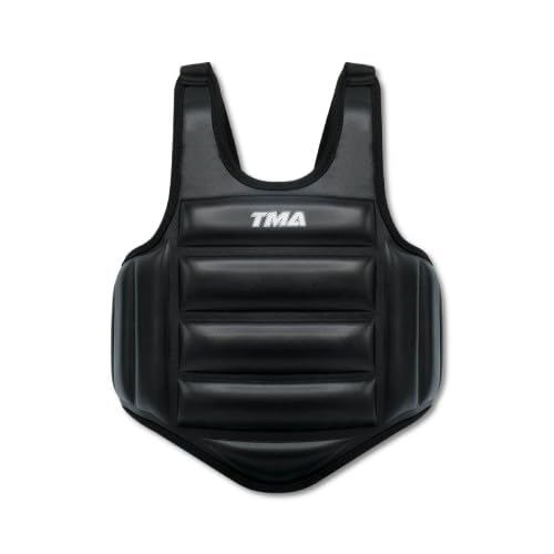 TMA Kids Boxing Belly Pad Chest Guard MMA Body Protector Martial Arts Rib Shield Armour Taekwondo Training (10 to 15 Year Old)