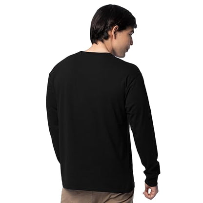 Fruit of the Loom Men's Eversoft Cotton Long Sleeve T-Shirts, 2 Pack - color: Long Sleeve - Black Ink, size: Large