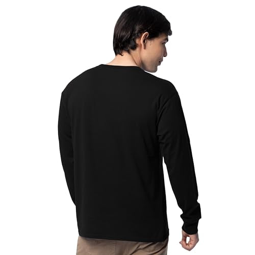 Fruit of the Loom Men's Eversoft Cotton Long Sleeve T-Shirts, 2 Pack - color: Long Sleeve - Black Ink, size: Medium