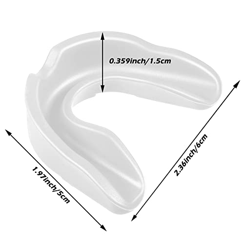 Frienda 50 Pcs Football Mouth Guards Bulk Youth Football Mouthpiece Sports Athletic Mouthguard Teeth Guard for Hockey Karate Basketball Boxing Lacrosse Rugby - color: White