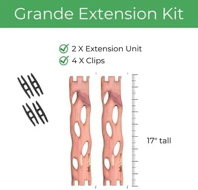 Zella Grande Extension Kit - Wooden Extendable Plant Trellis (2 Extensions) for Indoor Climbing Houseplants - Modular Plant Support - size: Grande Extension Kit