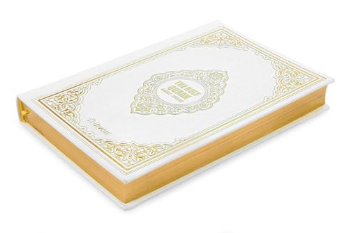 ihvan online Holy Quran – Arabic & English Translation,Thermo Leather Hardcover, Easy-to-Read Script, QR Code Audio Support, Islamic Gift for Ramadan, Eid, Hajj & Umrah, White, 6.7'' X 9.5'' - color: Arabic & English Translation-white 2