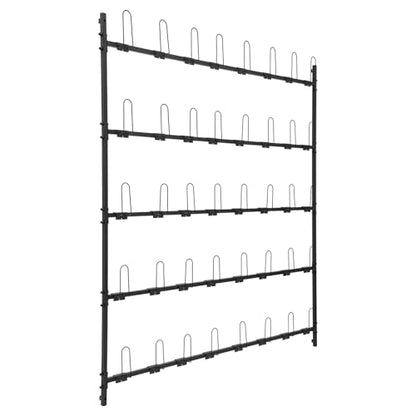 Boxing Glove Storage Rack, 5 Tiers Wall Mounted Metal Display Holder with Hooks, Heavy Duty Boxing Glove Organizer Shelf, Boxing Gloves Drying Rack for Gym, Home, Shopping Center