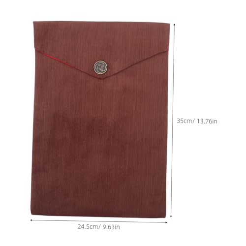 Hemobllo Buddhist Pouch Bag Scripture Organizer Coffee Color Velvet Storage Case Wrapping Pouch for Travel and Religious Texts Carrying