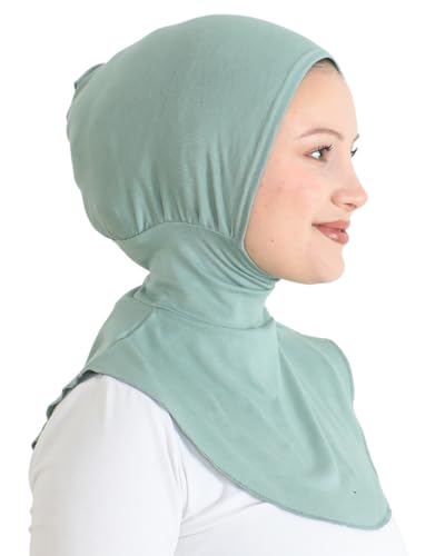 Prien Sport Hijab For Women, Muslim Head Scarf, Flexible Turban Girls, Chic Islamic Wear For Gym, Neck Collar Bonnet Viscose - color: Light Green
