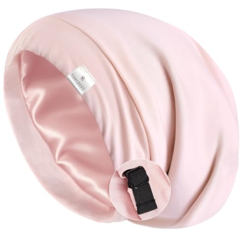 YANIBEST Slouchy Beanie Hat Satin Lined Sleep Cap Chemo Headwear Caps Pink - color: Pink, size: Large