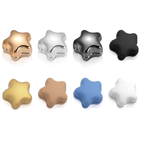 8 Pairs Hijab Magnetic Pins, Pentagram Hijab Pins Strong Multi-Use Colorful Hijab Magnets Buttons Clips for Clothing Brooch Scarf Shawl Clothes Women Gift
