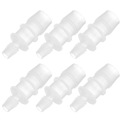 PATIKIL 1/3" to 5/8" 6 Pcs Plastic Hose Barb Fittings, Reducer Tube Fittings Pipe Adapter Union Splicer Joint Kit for Air Gas Water System Liquid Fuel Line Aquarium Tube Pump - size: 1/3"-5/8",(0.77"x1.98")