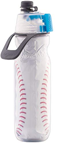 O2COOL Mist N Sip 20 oz Misting Sports Reusable Water Bottle Artist | Yes - color: Baseball, style: 1 Pack