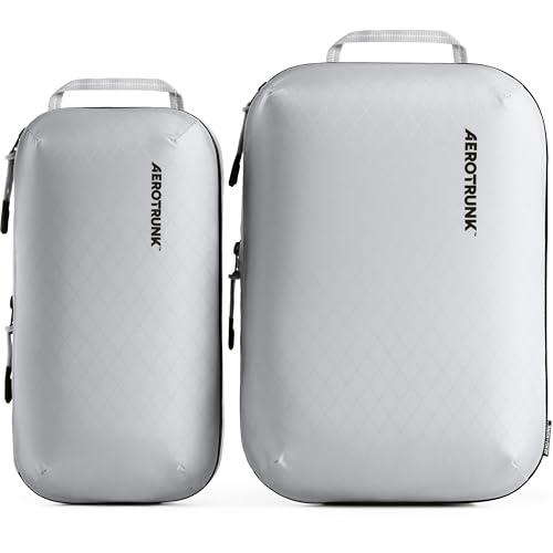 Aerotrunk Ultralight Compression Packing Cubes for Travel, 3-Pack, Grey - color: Grey, size: 3-Pack