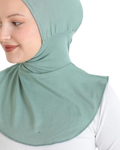 Prien Sport Hijab For Women, Muslim Head Scarf, Flexible Turban Girls, Chic Islamic Wear For Gym, Neck Collar Bonnet Viscose - color: Light Green
