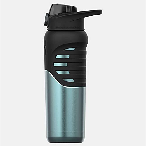 Under Armour 24Oz Stainless Steel Water Bottle, Insulated, Carabiner Easy Carry Hook, Leak Proof, Kids & Adults, All Sports, Gym - color: Breeze Blue